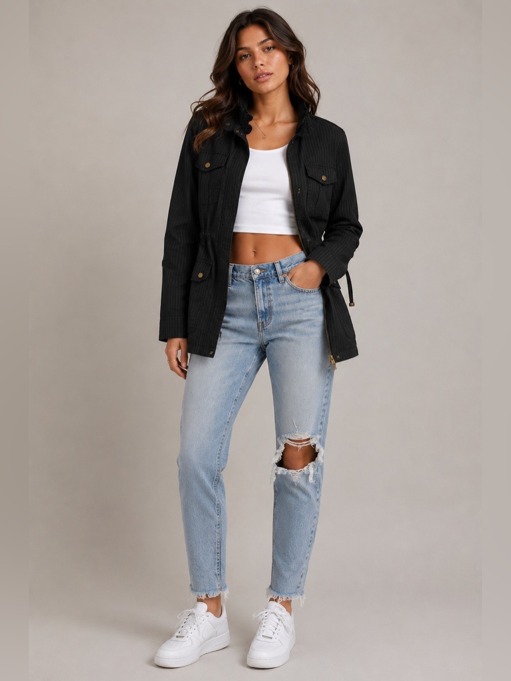 American Eagle 90s Skinny Light Wash Distressed Jeans